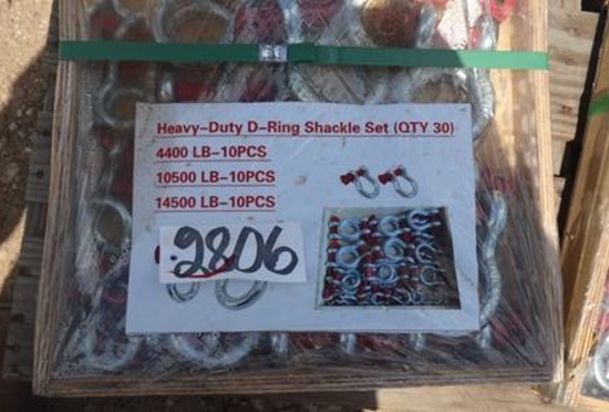 30 HEAVY DUTY D RING SHACKLE SET