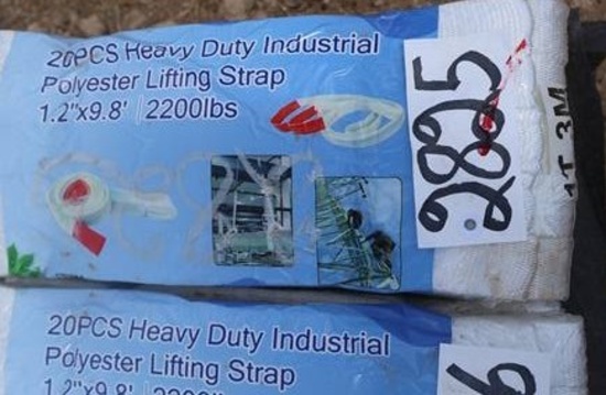20 HEAVY DUTY POLYESTER LIFTING STRAPS 1" X 10'