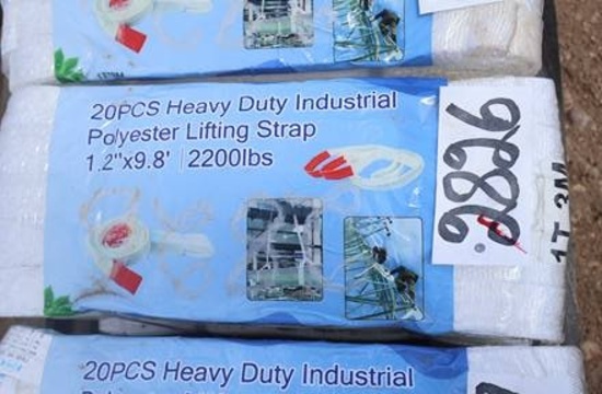 20 HEAVY DUTY POLYESTER LIFTING STRAPS 1" X 10'