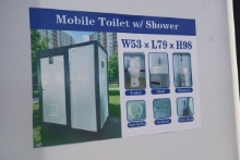 MOBILE TOILET W/SHOWER 53" X 79" X 98"