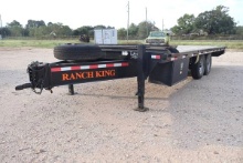 2011 RANCH KING AMERITRAIL BUMPER PULL 20' FLATBED TRAILER