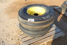 2- JOHN DEERE 10.00-16 6 LUG FRONT TRACTOR TIRES