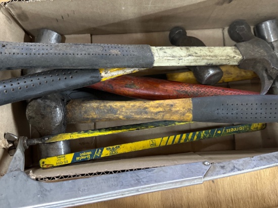 Ball peen hammer lot,hacksaw