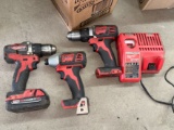 Milwaukee M18 Red Lithium (2) Drills, Impact & Charger