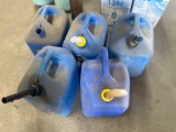 Lot of (5) Kerosene  Cans with some containing diesel fuel