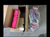 Box lot marking tape,small rope,warning flags,ratchet strap