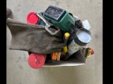 Welding rod box lot with tools