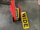 Lot of â€œWide Loadâ€ Magnets & Oversized Flags
