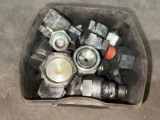Lot of flat faced hydraulic end fittings