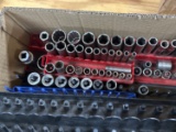 Craftsman socket sets on organizers ,deep and shallow well 1/4 and 3/8 drive