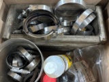 Hose clamp box lot,air tool oil,stop leak