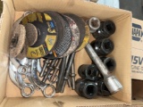 Box Lot of Sockets, Curved Specialty Wrenches & More