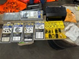 Box Lot of O-Rings, Cotter-pins, Lynch Pins, Flat Face Orings, Roll Pins, Resevoir & More