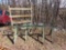 Metal Saw Horses and Shelf