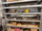 Metal rack with contents