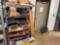 Metal rack with contents