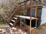 Steel platform with steps