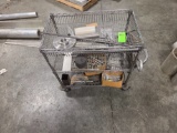 Metal cart with contents