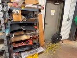 Metal rack with contents