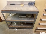 Metal shelved table