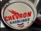 Chevron Gasoline metal sign