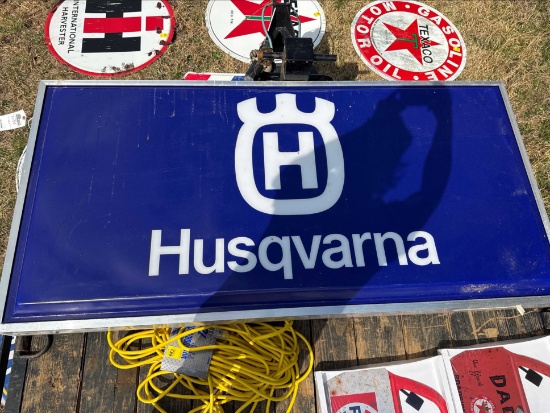 Husqvarna Light up Aluminum Sign
