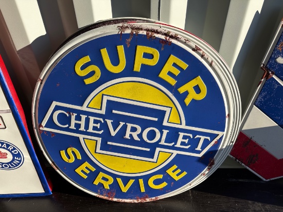 Chevrolet Super Service Metal Sign