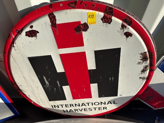 International Harvester metal sign