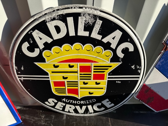 Cadillac Service Metal Sign