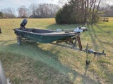 Fiberglass John Boat with trailer