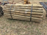 TREATED POSTS 4â€-5â€ x 7 1/2â€™ -60 Per Bundle