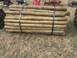 TREATED POSTS 4â€-5â€ x 7 1/2â€™ -60 Per Bundle