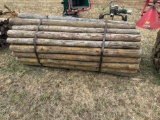 TREATED POSTS 4â€-5â€ x 7 1/2â€™ -60 Per Bundle