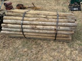 TREATED POSTS 4â€-5â€ x 7 1/2â€™ -60 Per Bundle