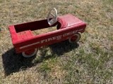 Fire Chief Metal peddle car