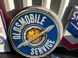Oldsmobile service metal sign