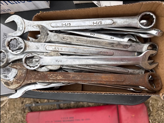 Box Lot of Wrenches Craftsmen Cobalt & More
