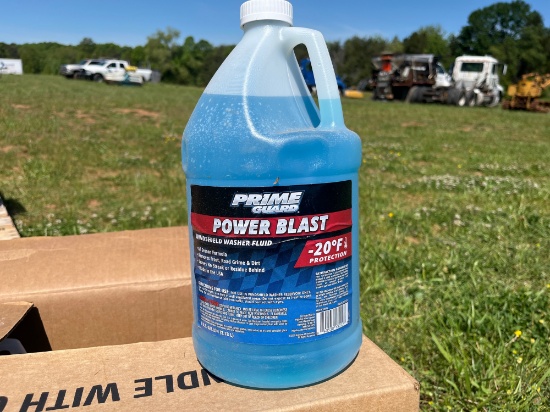 Six 1 Gallon jugs of Prime Guard Power Blast windshield washer fluid