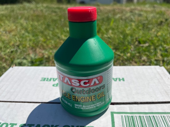 Twelve 8oz bottles of Itasca outdoor 2-cycle engine oil