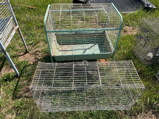 Two animal enclosures