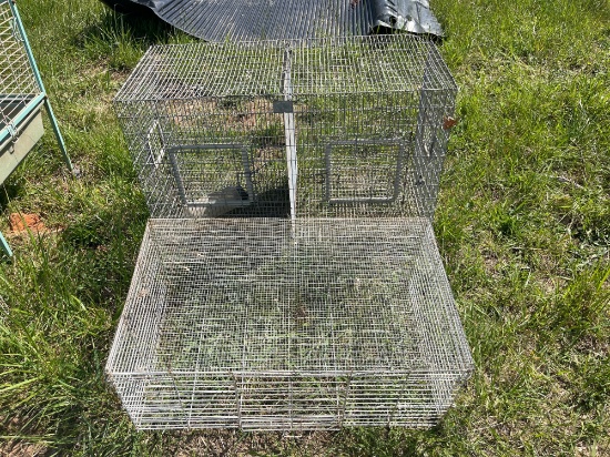 Two animal enclosures