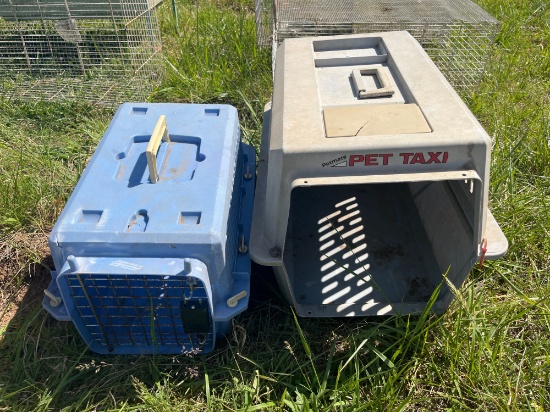 Two animal crates