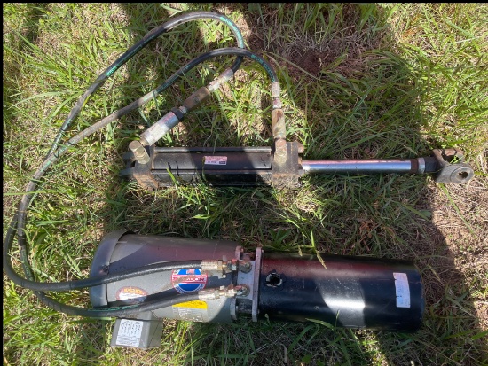 hydraulic power unit combined with a hydraulic cylinder