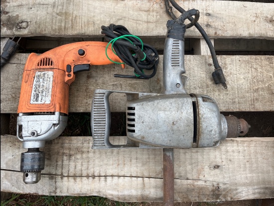 Chicago heavy duty 1/2â€ VSR Drill & vintage electric drill