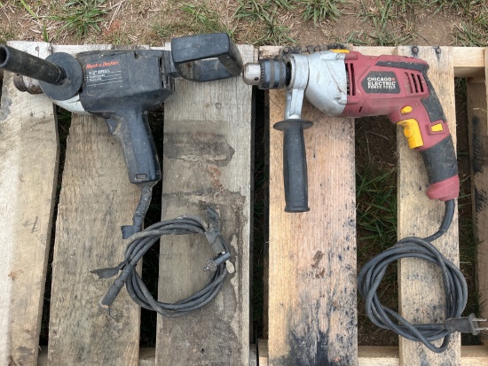 Chicago electric drill with Black&Decker 1/2â€ electric drill