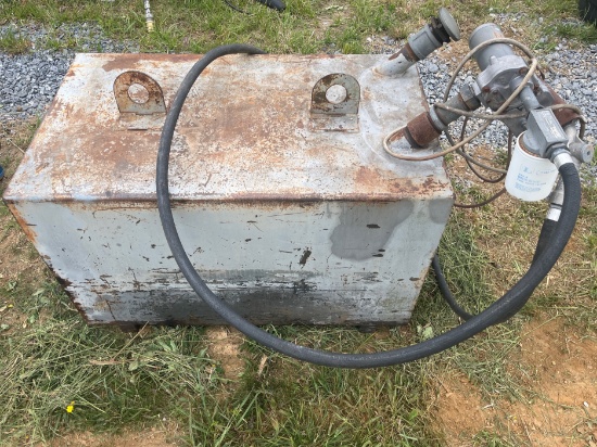 Metal fuel tank with GPI fuel transfer pump
