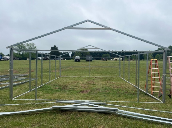Metal garage frame