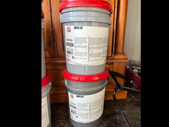 Lot of two 5 gallon Phillips 66 Super ATF