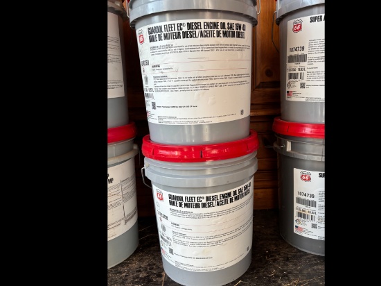 Lot of two 5 gallon Phillips 66 15W40 Motor Oil