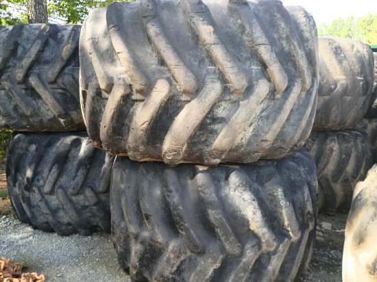 Lot of 2 Used Skidder Tires With Rim